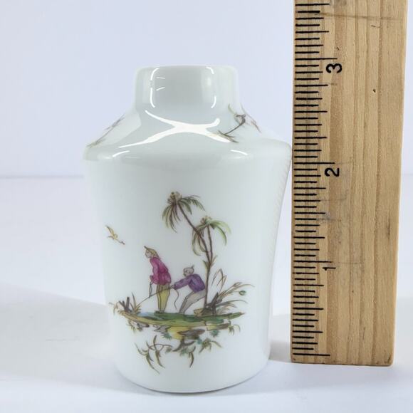 Raynaud & Co Limoges Porcelain Bud Vase Hand Painted Asian Scene Miniature Decor - Picture 6 of 12